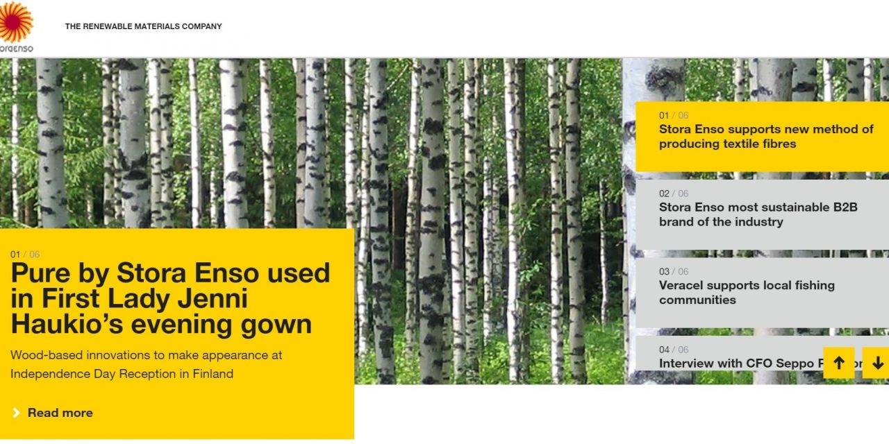 Stora Enso ranked best of industry by Sustainable Brand Index in Sweden
