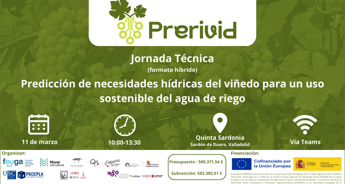 Apúntate a la Jornada Técnica del Grupo Operativo PRERIVID